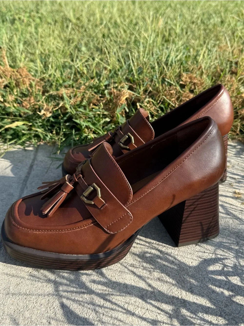A.N.A A NEW APPROACH WOMENS PLATFORM CHUNKY SLING BACK SHOE CLOG 9 1/2 s 177